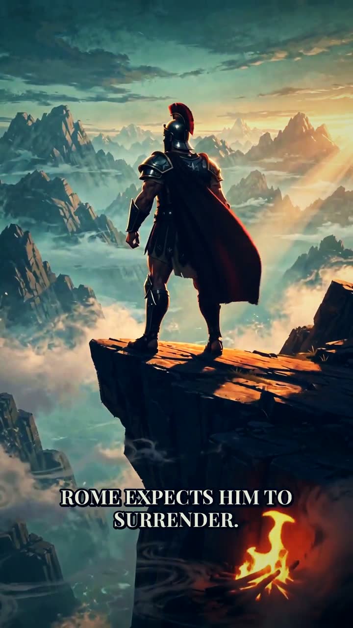 Historical Epic: a 35-second 9:16 video Ginie rendered from the prompt "A stylized 3D cinematic retelling of history: Hannibal at the moment he decides to cross the Alps with elephants." - Flux 2 Pro stills animated by H3 Max Turbo, narrated by ElevenLabs, cast per story.