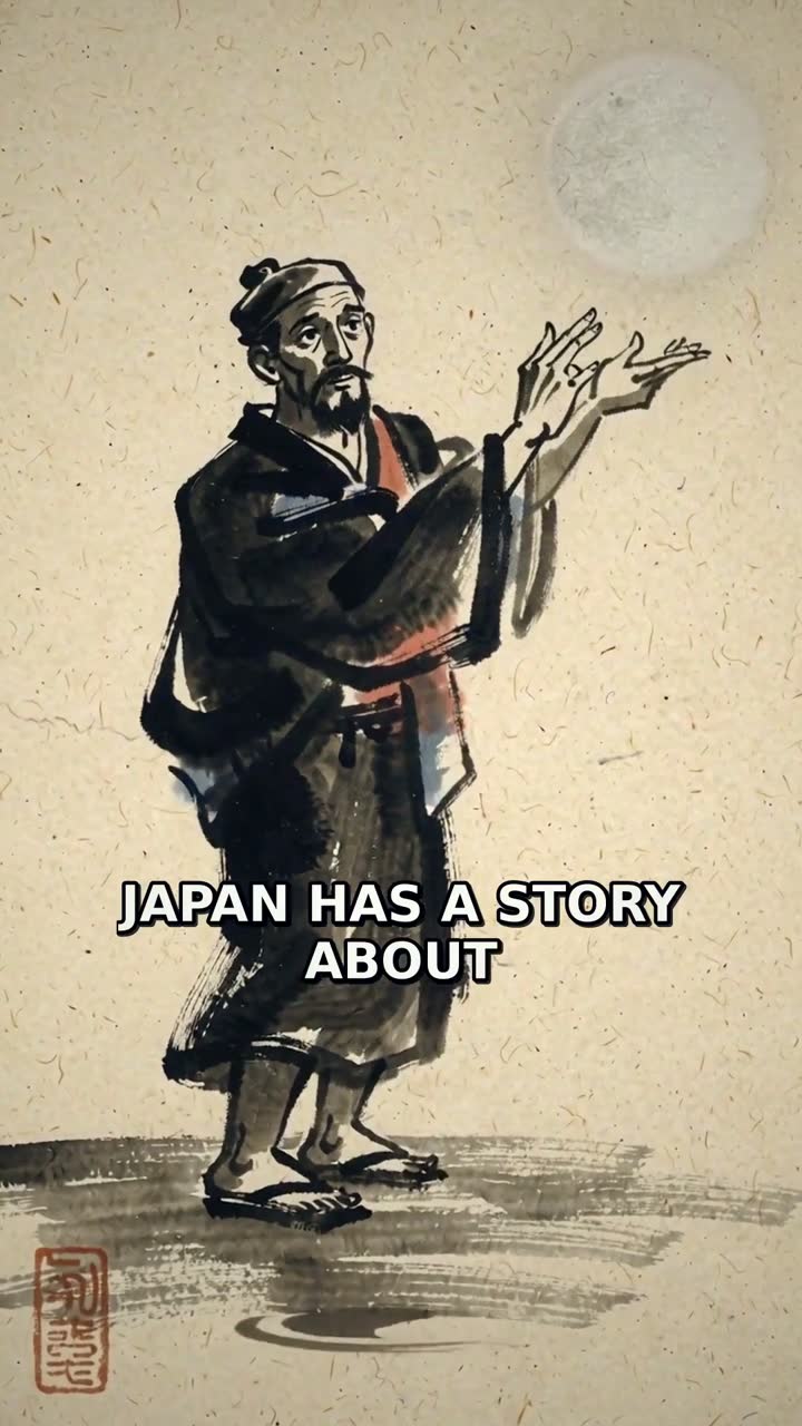 Ink Wash Fable: a 30-second 9:16 video Ginie rendered from the prompt "The fisherman who caught the moon's reflection and would not give it back" - Flux 2 Pro stills animated by H3 Max Turbo, narrated by ElevenLabs, cast per story.